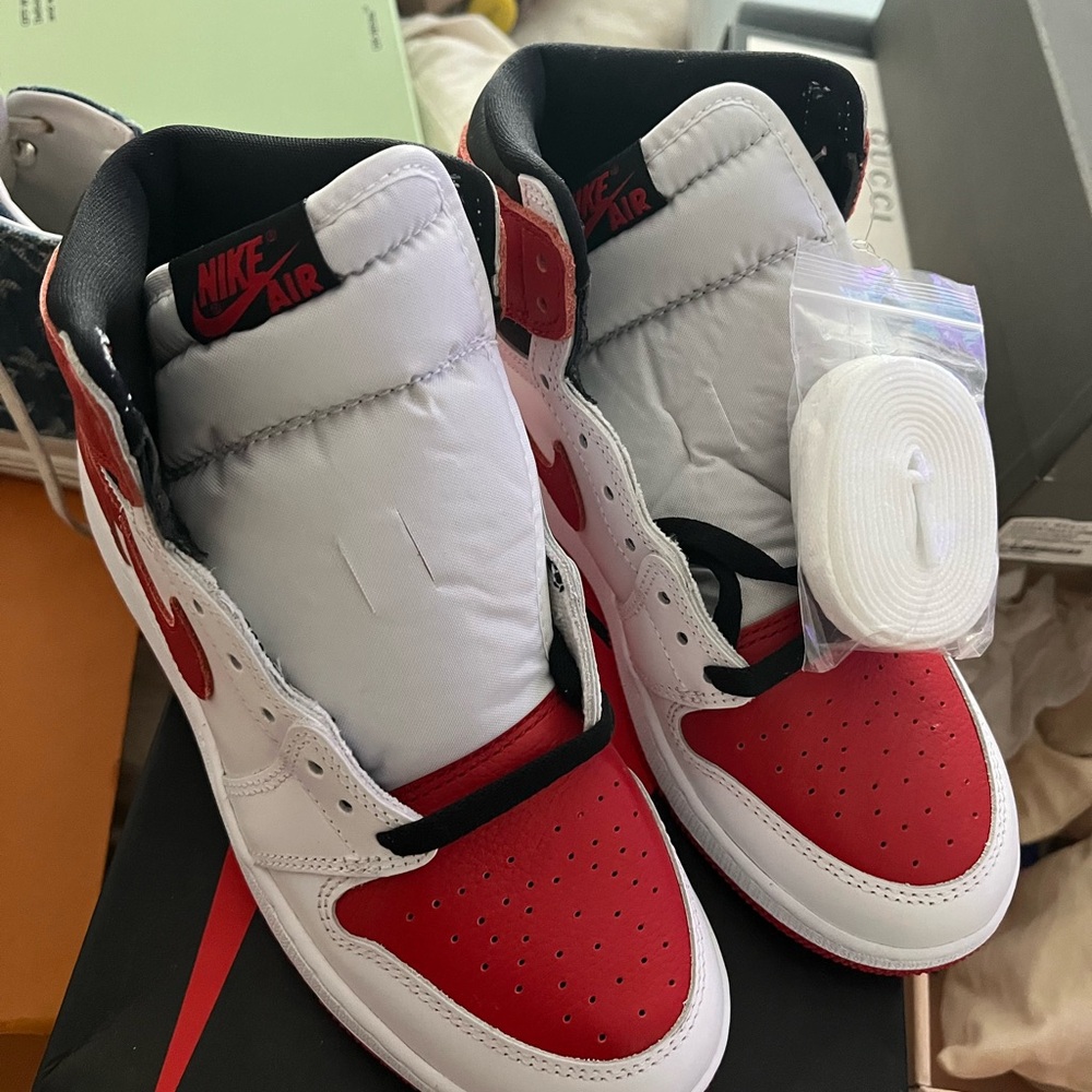 Nike Air Red and White High-Tops